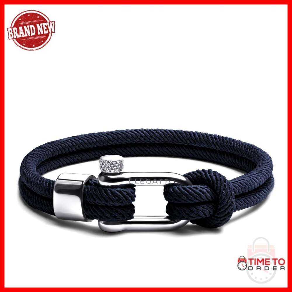 Men's Stainless Steel Rope Bracelet Waterproof Fade-Resistant Nylon